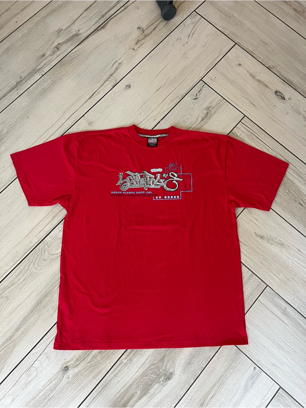 SouthPole Y2K Red Graphic Shirt with Center Hit Size XL